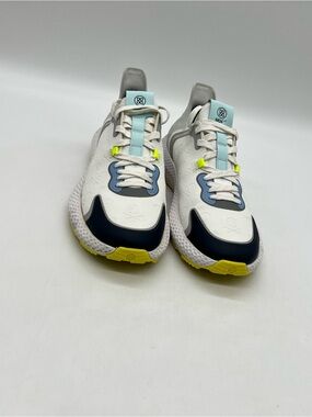 G/Fore MG4X2 Men’s 11 White Leather Debossed Skull & Tees Golf Waterproof Shoes.
